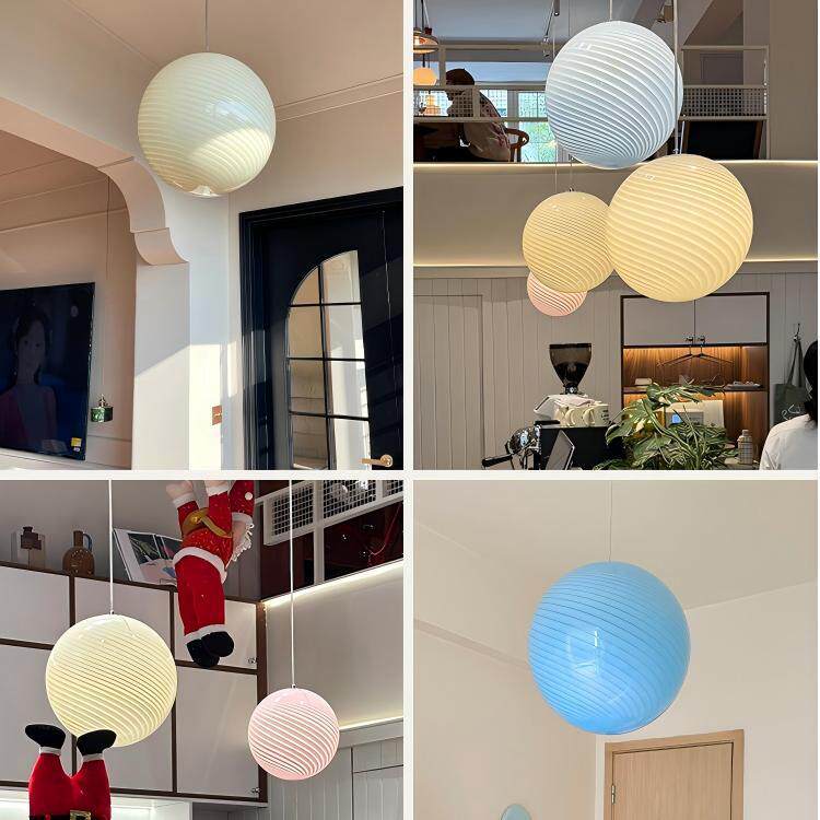 古穆拉诺卧圆球玻璃多34898巴胺创意个性棒棒糖灯儿童中房间护眼