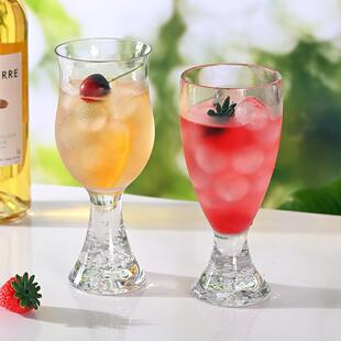 高端果汁杯高颜值网红鸡尾酒杯个性酒吧复古老式杯高脚气泡香槟杯