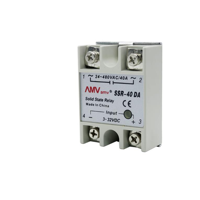 SSR-40 DA 40A DC 3-32V到AC 24-480V SSR固态继电器
