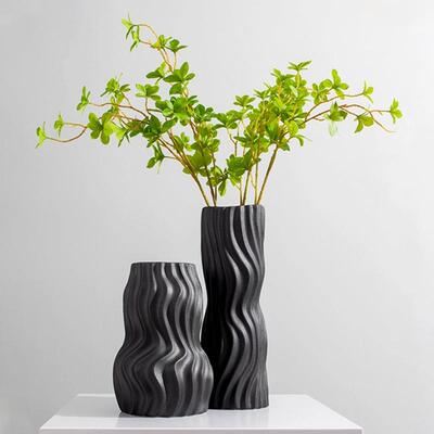 现简装约北欧陶瓷花瓶摆件TWZ样品板间代玄关软饰桌面瓷器摆设创