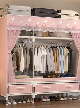 衣柜家卧室出租屋用布用衣拼柜带接抽屉简OYF约衣橱收纳柜挂衣架