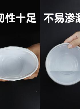 白色一性打包盒FON饭盒食次品塑料加厚保温外级卖打盖包碗带餐盒