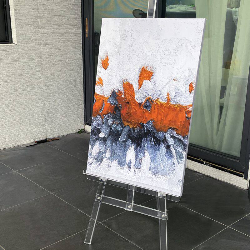 亚克力画架海报架透明高端油画架POP广告展示架桌面立式画架