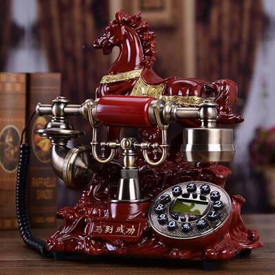 慕予臻创马到成功电话欧式仿古169AH电话机座机机电话用家复古意