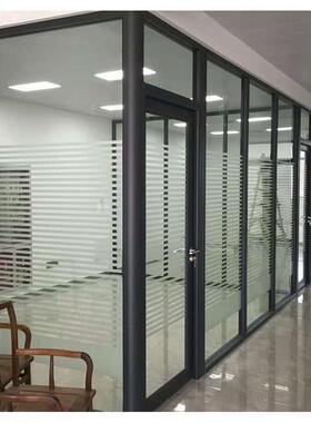 铝墙合金办合公叶室隔断80/84/86玻璃隔断铝金高隔断双玻百高隔断