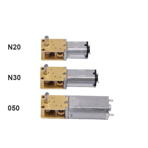 N20/N30/050微型涡轮蜗杆减速电机马达DC3V6V9V12V智能小车机器人
