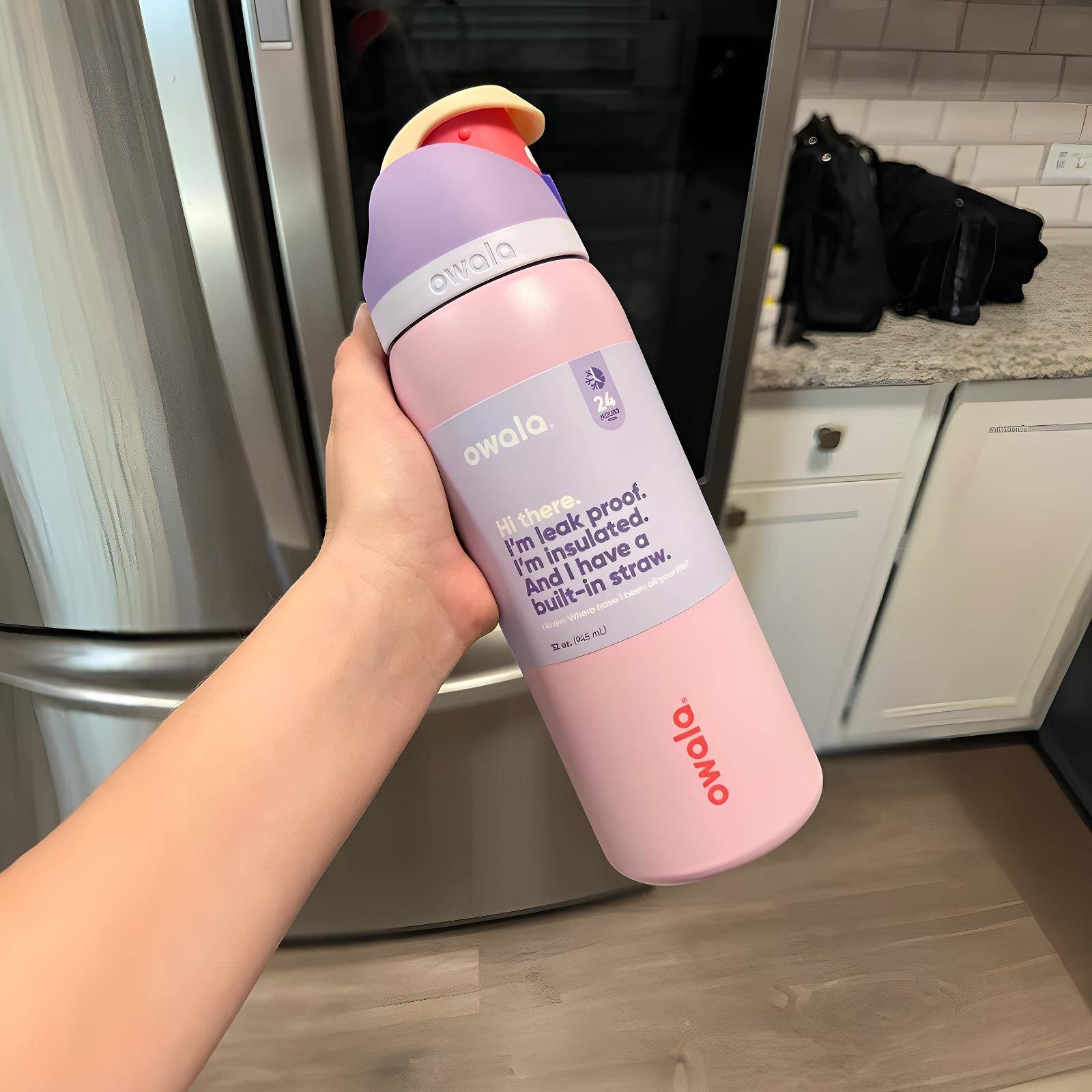 Owala保温杯freesip吸管杯双饮不锈钢水杯运动爆款手提杯直身杯