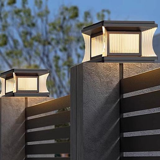 柱头灯太阳能门柱灯庭院柱子灯户外别墅大门灯防水室外院子围墙灯