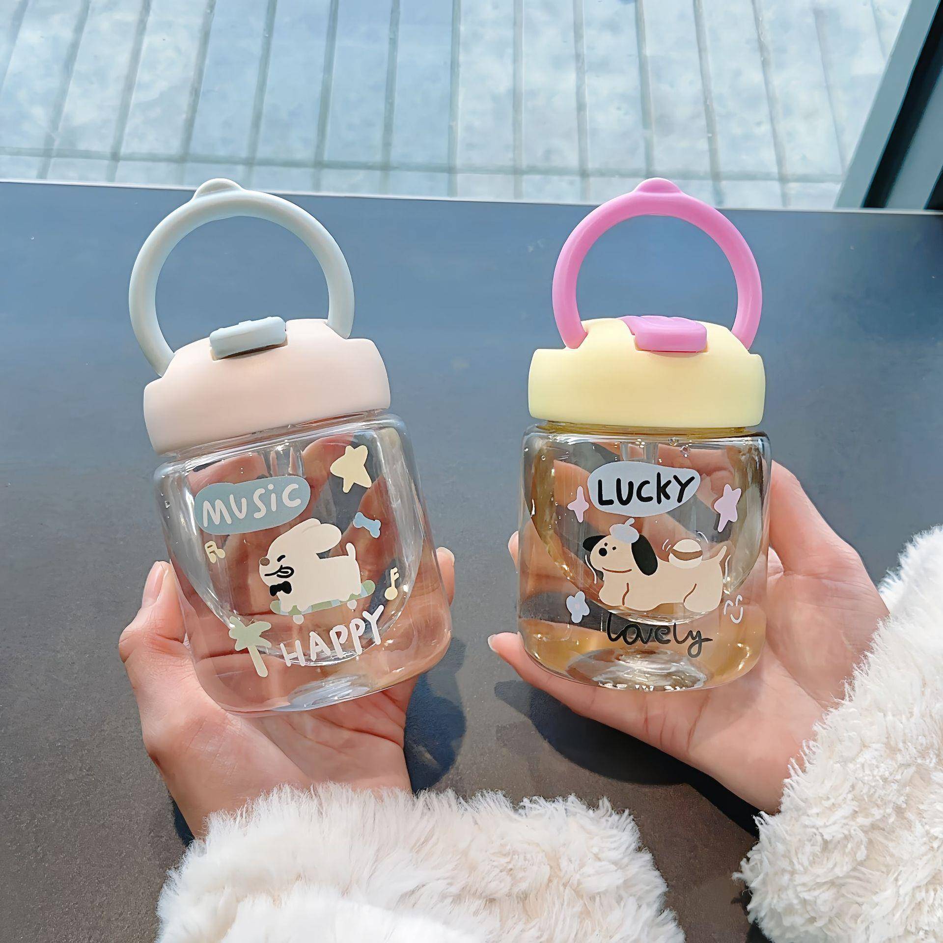 迷你可爱塑料杯食品级儿童便携小容量随手杯学生牛奶果汁吸管杯子