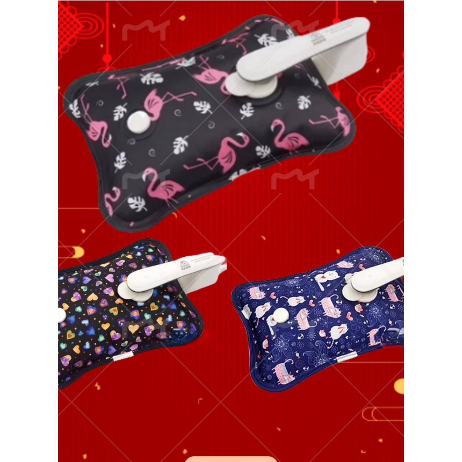 柯诺丝光面电热水袋充电防爆暖手宝8308暖水袋安全防爆暖肚子注水