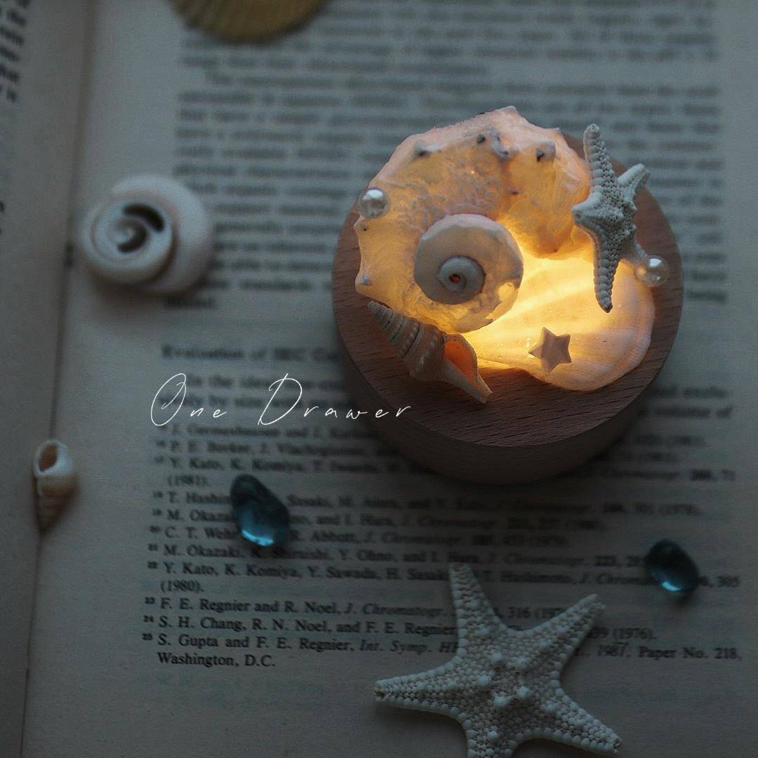 海螺海星装饰摆件小夜灯手工diy材料包