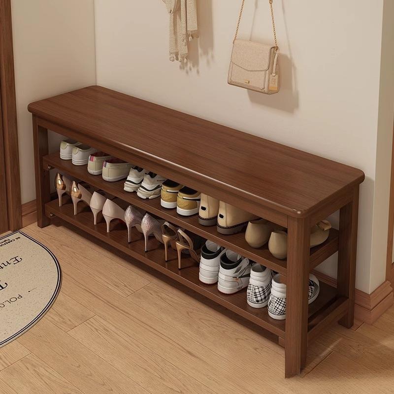 实木换鞋凳家用门口可坐式鞋柜坐凳一体进门入户鞋架免安装穿鞋凳