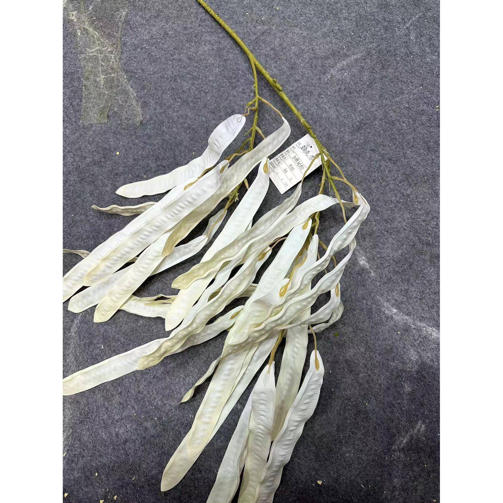 豆角花彷真豆荚扁豆婚庆路引布置绢布叶婚礼背景假花豌豆外贸