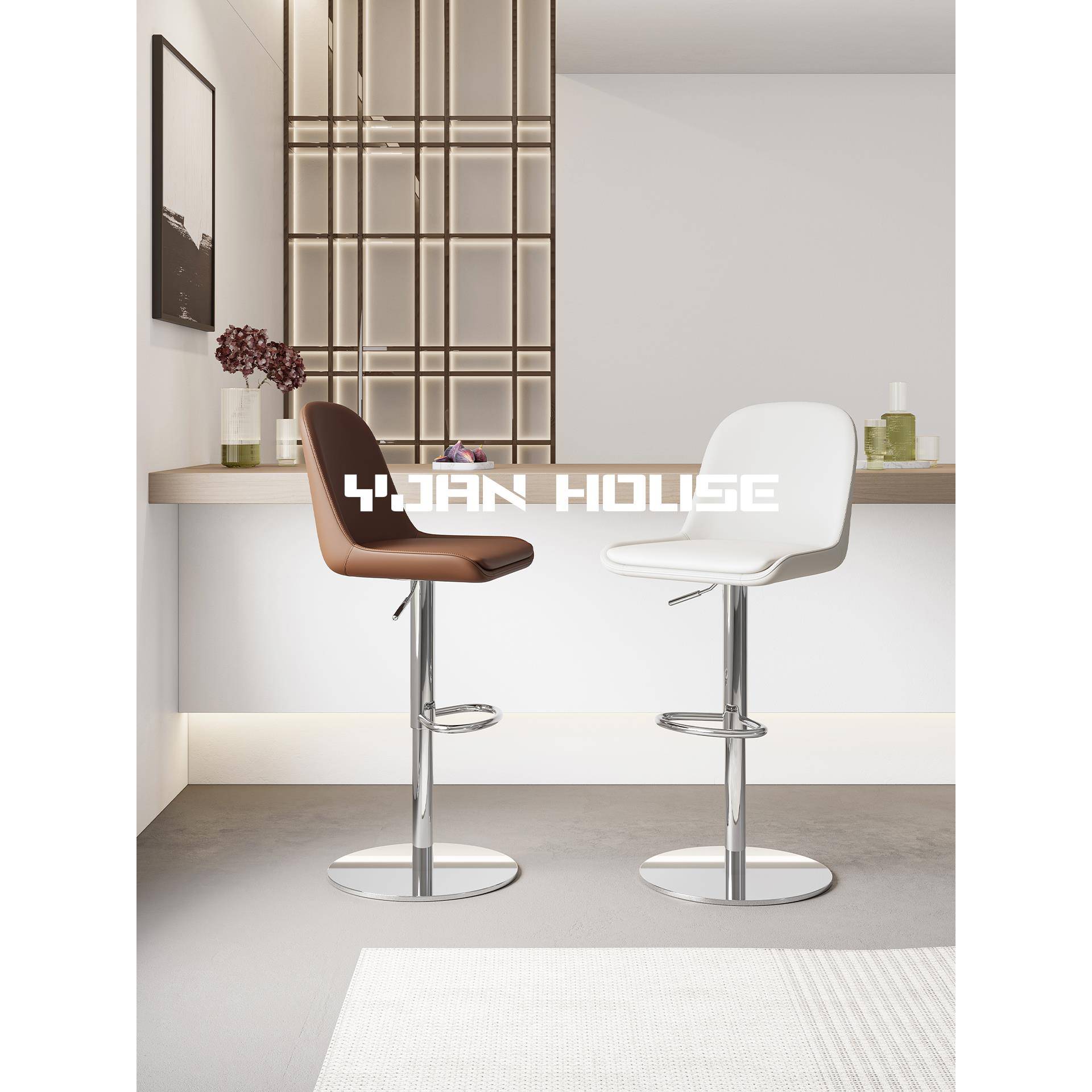 椅见丨吧台椅家用可升降高脚椅吧台凳现代简约设计师收银前台凳子