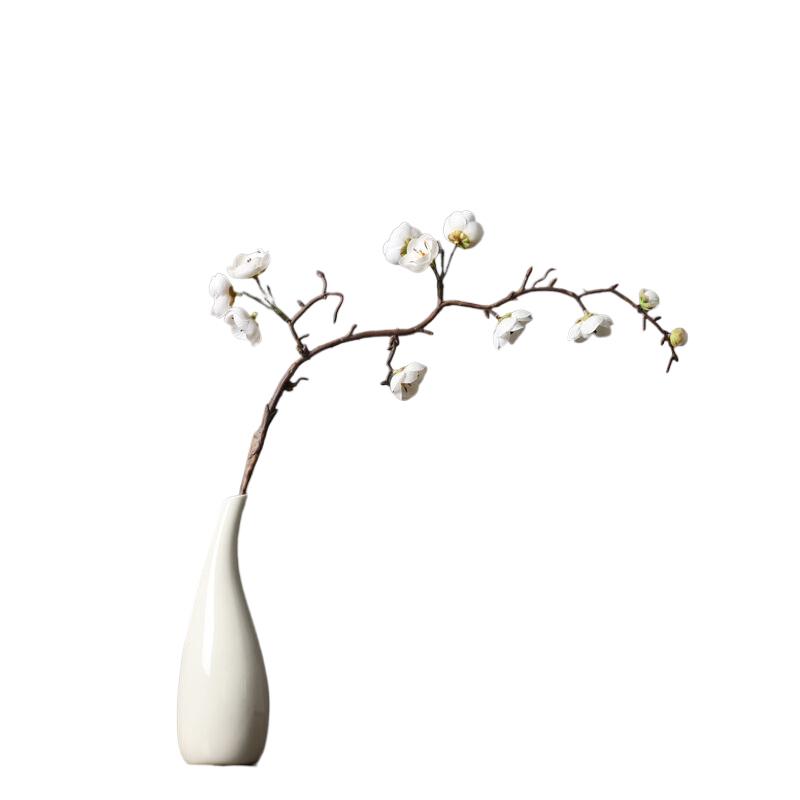 假梅花彷真花小枝腊梅中式禅意摆放花艺客厅室内装饰陶瓷花瓶套装