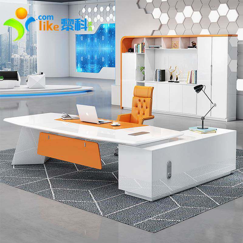 老板桌办公桌简约现代女总裁经理桌椅组合轻奢大气班台办公室家具