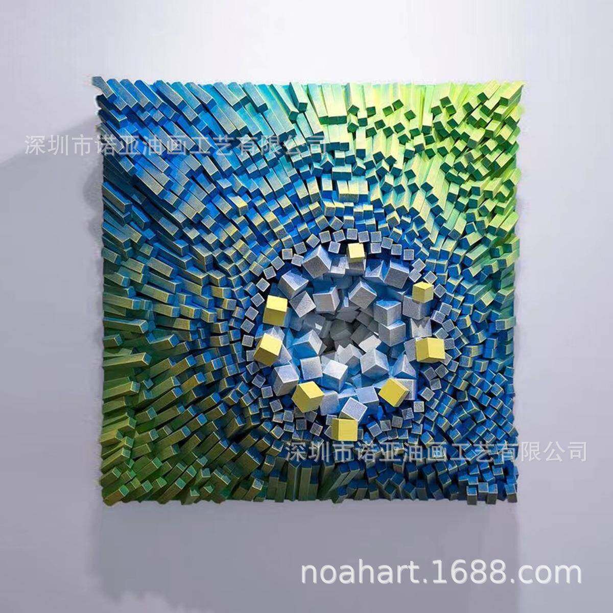 手工拼贴木条设计师高端设计木头装置画艺术装饰画竖壁画挂画抽象