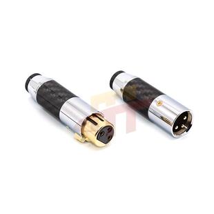 卡侬话筒插头麦克风XLR平衡卡农头三芯卡龙头插头发烧碳纤维