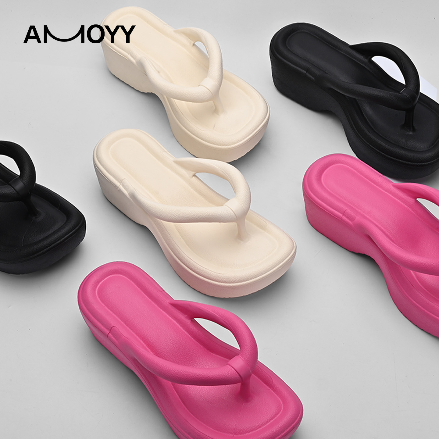 厚底人字拖女款外穿2025新款增高