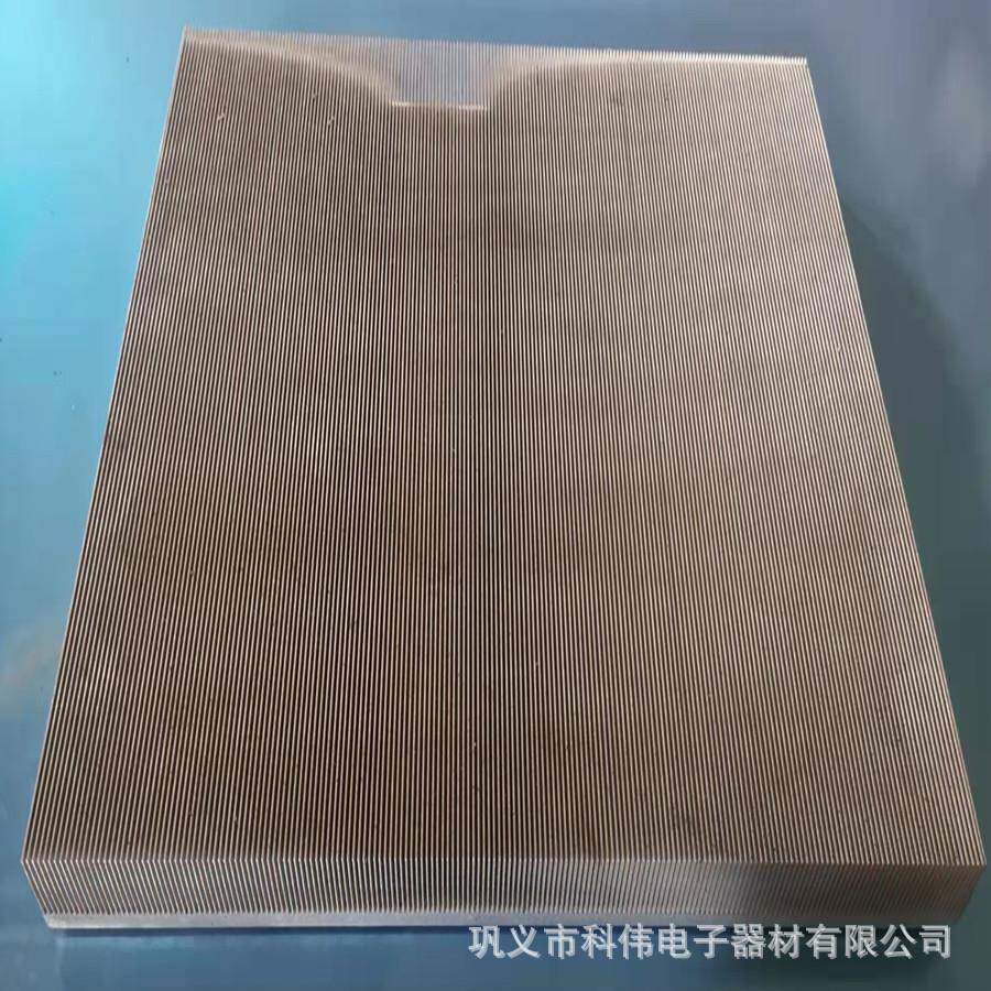 电子散热器片块五金冲压铝板铝型材铲片密齿散热片