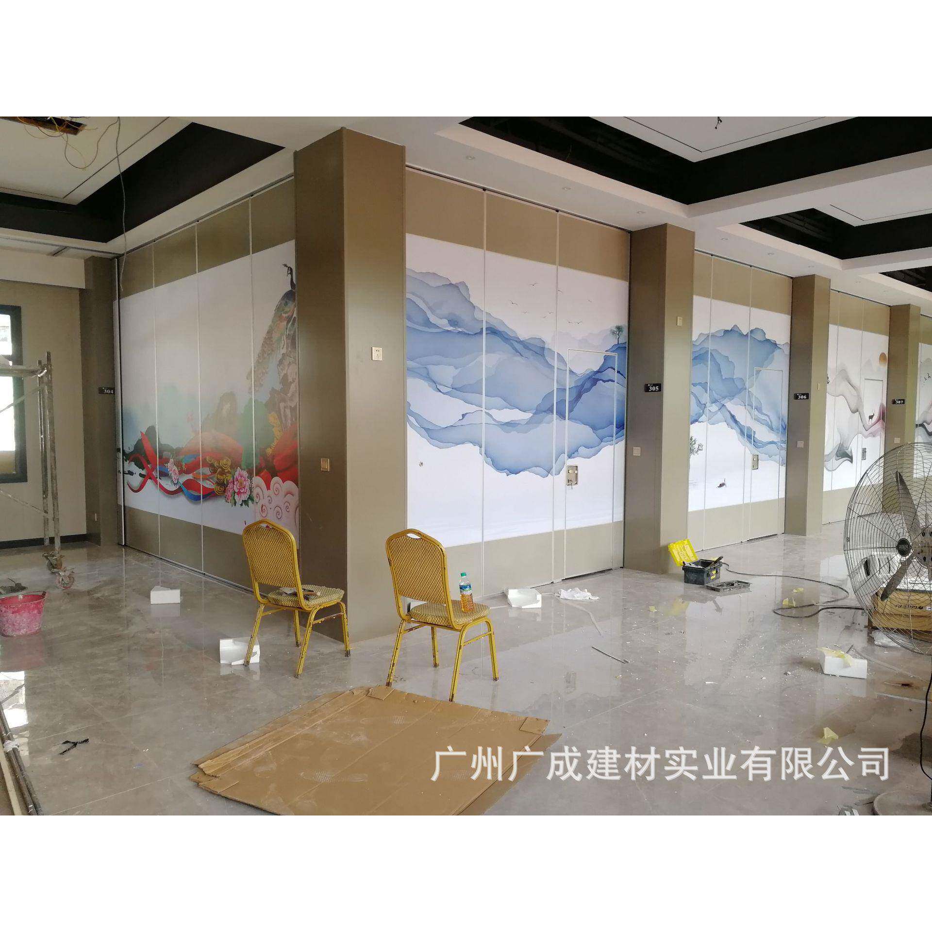 酒店活动隔断墙办公室隔音墙移动包间宴会餐厅饭店屏风折叠推拉门