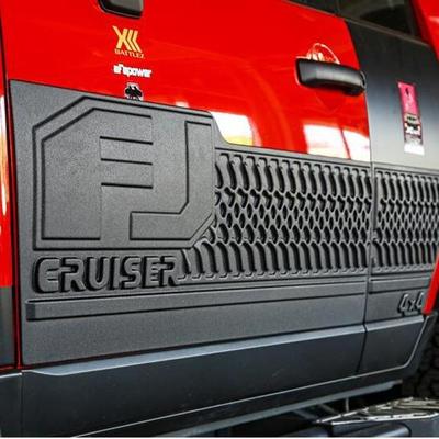 适用丰田FJ酷路泽加宽加大车门护板cruiser车门防擦条门边饰板