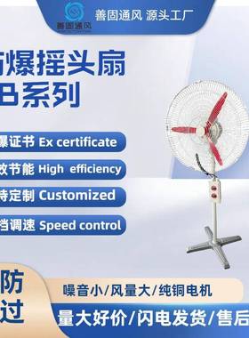 防爆牛角扇隔爆摇头风扇调速壁挂落地式工厂储能FB（BFS）750/220