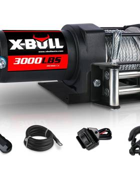 X-BVLL电动绞盘脱困自救便携式3000磅数钢丝绳