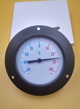前法兰压力式ABS塑料壳可调节铜管指针式冷柜冷箱温度表(100mm)