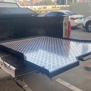 适用猛禽F150坦途RANGER公羊后斗托盘尾箱抽屉推拉拖盘皮卡托架