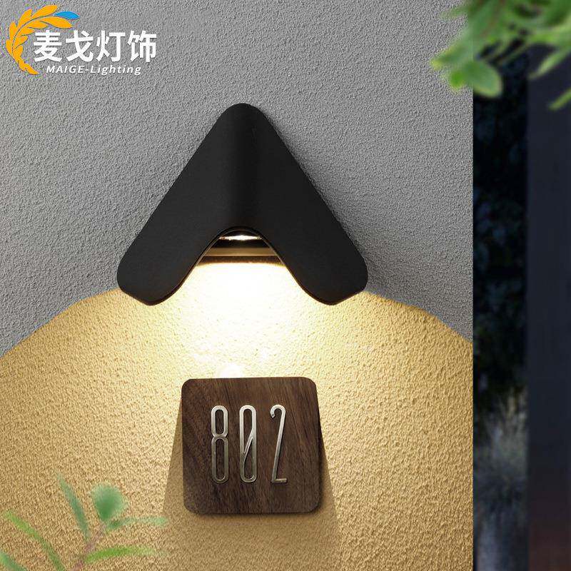 户外壁灯防水门牌壁灯入户店面牌号简约创意别墅外墙装饰壁灯led