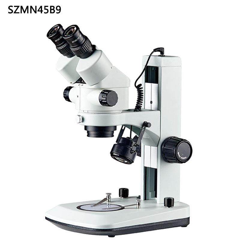 SZMN45B9新款显微镜物镜0.7-4.5X连续变倍7-45倍14-90倍上下照明