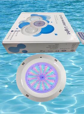 ABS材质AC12V无线射频遥控432珠RGB54W侧壁装泳池灯水底灯