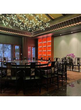 绿色玻璃萤火虫新中式后现代茶室空间艺术灯饰非标高端灯具