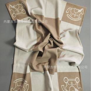 牧翎2022摇摇马羊毛毯小马羊毛羊绒毯儿童盖毯婴儿羊绒毯飞行毯