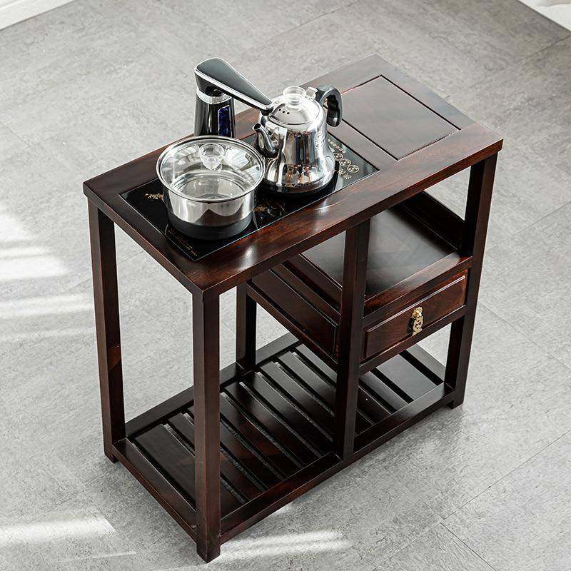茶水柜茶桌边柜檀木色电茶炉支架可移动小多功能茶台茶盘收纳简约,纺织面料/辅料/配套,纺织机械配件,淘宝优惠券,粉丝福利购,淘宝优惠卷