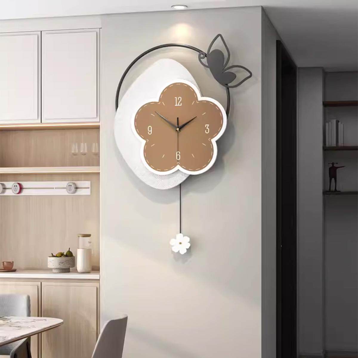 2023新款客厅挂钟简约现代大气家用创意钟表网红时钟挂墙餐厅装饰