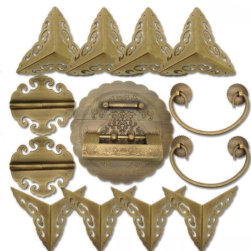 樟木箱铜配件中式仿古木箱纯铜大号套件箱扣锁扣合页拉手家具套装,纺织面料/辅料/配套,纺织机械配件,淘宝优惠券,粉丝福利购,淘宝优惠卷