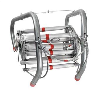 铝合金可折叠钢丝绳软梯15米软剃头电力检修梯户外训练梯钢丝绳软