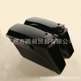 哈雷路王大滑翔长边箱加长边箱侧箱带尾灯储物箱后尾侧边箱锁套装