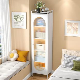 钢制书柜窄柜儿童客厅带柜门防尘落地靠墙夹缝柜子书本收纳储物柜