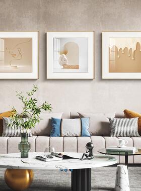 金黄时代现代轻奢风格客厅装饰画黄色金箔墙画玄关餐厅卧室挂画