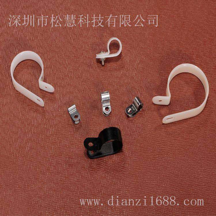 国产配线固定钮UC-1电线固定夹R型线夹电缆压线夹线扣线卡