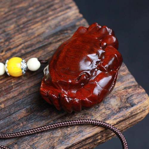 手把件犀角小叶紫檀木质工艺品貔貅龙龟葫芦螃蟹雕刻工艺品