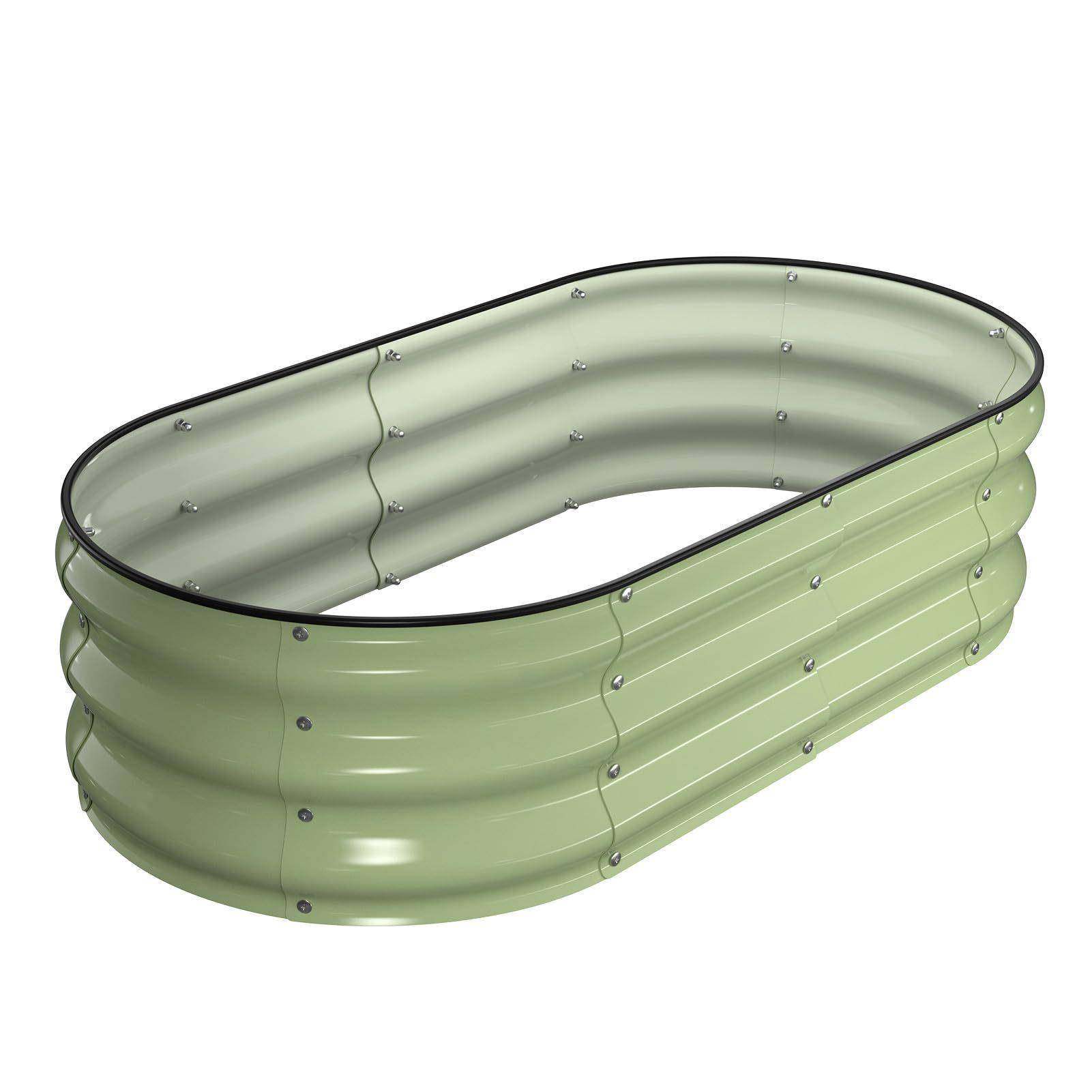 工厂花园床椭圆形多规格镀锌板金属种植箱,农用物资,其他肥料,淘宝优惠券,粉丝福利购,淘宝优惠卷