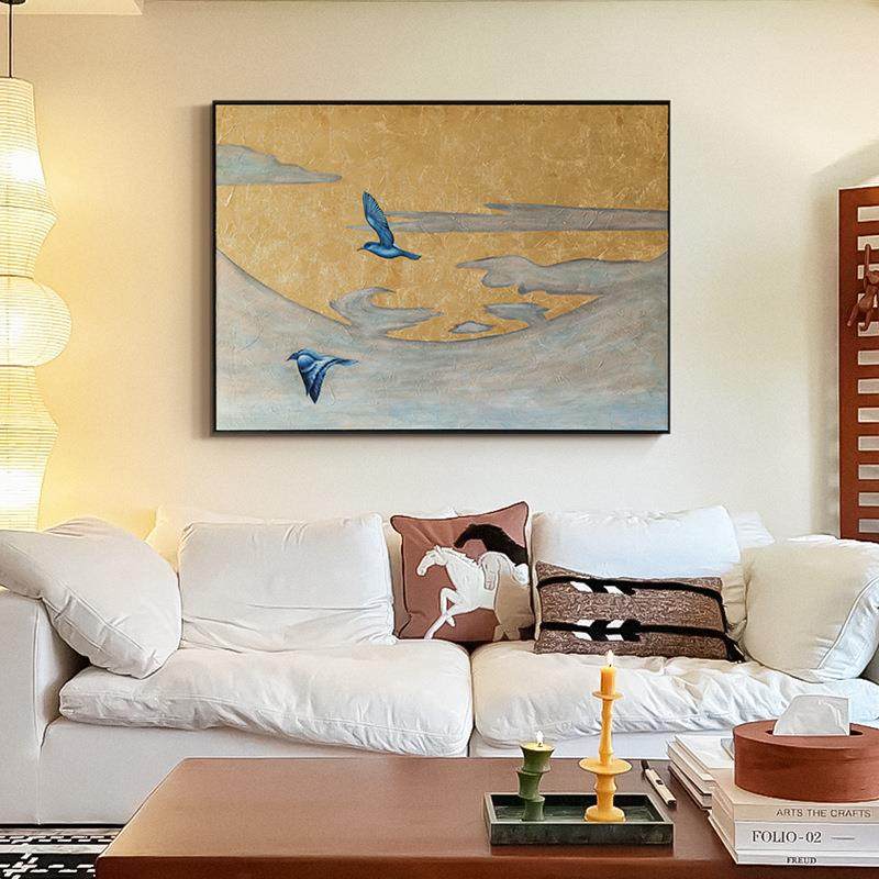 《青鸟归家》轻法式中古风好寓意玄关客厅装饰画高级感极简挂画,工业油品/胶粘/化学/实验室用品,其他实验室设备,淘宝优惠券,粉丝福利购,淘宝优惠卷