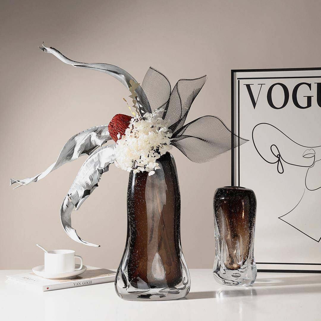 现代家居摆饰花瓶摆件客厅插花轻奢样板间氛围感软装餐桌玻璃花器,农用物资,其他肥料,淘宝优惠券,粉丝福利购,淘宝优惠卷