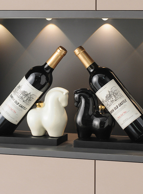 马上有钱红酒架摆件轻奢高档家居客厅餐边柜酒柜装饰品高级感软装