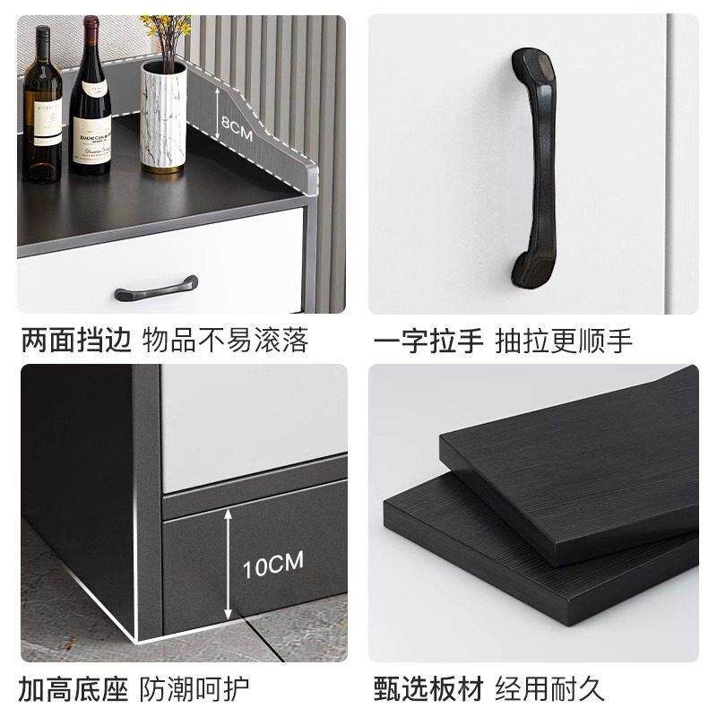 严选餐边柜茶水柜子靠墙储物柜客厅收纳FCP家柜简柜约置物用备餐