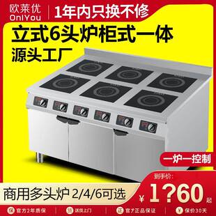 商用电磁炉3500w2/4/6头电磁灶四六眼煲仔炉黄焖鸡米饭黑晶面板